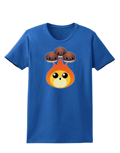 Cute Chestnuts Roasting - Christmas Womens Dark T-Shirt-Womens T-Shirt-TooLoud-Royal-Blue-X-Small-Davson Sales