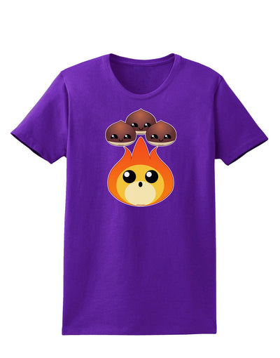 Cute Chestnuts Roasting - Christmas Womens Dark T-Shirt-Womens T-Shirt-TooLoud-Purple-X-Small-Davson Sales