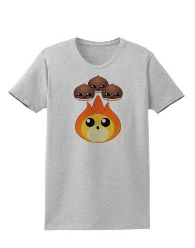 Cute Chestnuts Roasting - Christmas Womens T-Shirt-Womens T-Shirt-TooLoud-AshGray-X-Small-Davson Sales