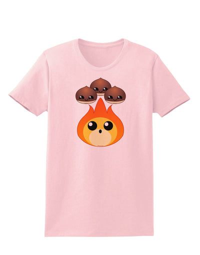 Cute Chestnuts Roasting - Christmas Womens T-Shirt-Womens T-Shirt-TooLoud-PalePink-X-Small-Davson Sales
