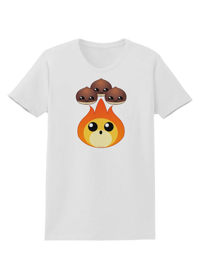 Cute Chestnuts Roasting - Christmas Womens T-Shirt-Womens T-Shirt-TooLoud-White-X-Small-Davson Sales