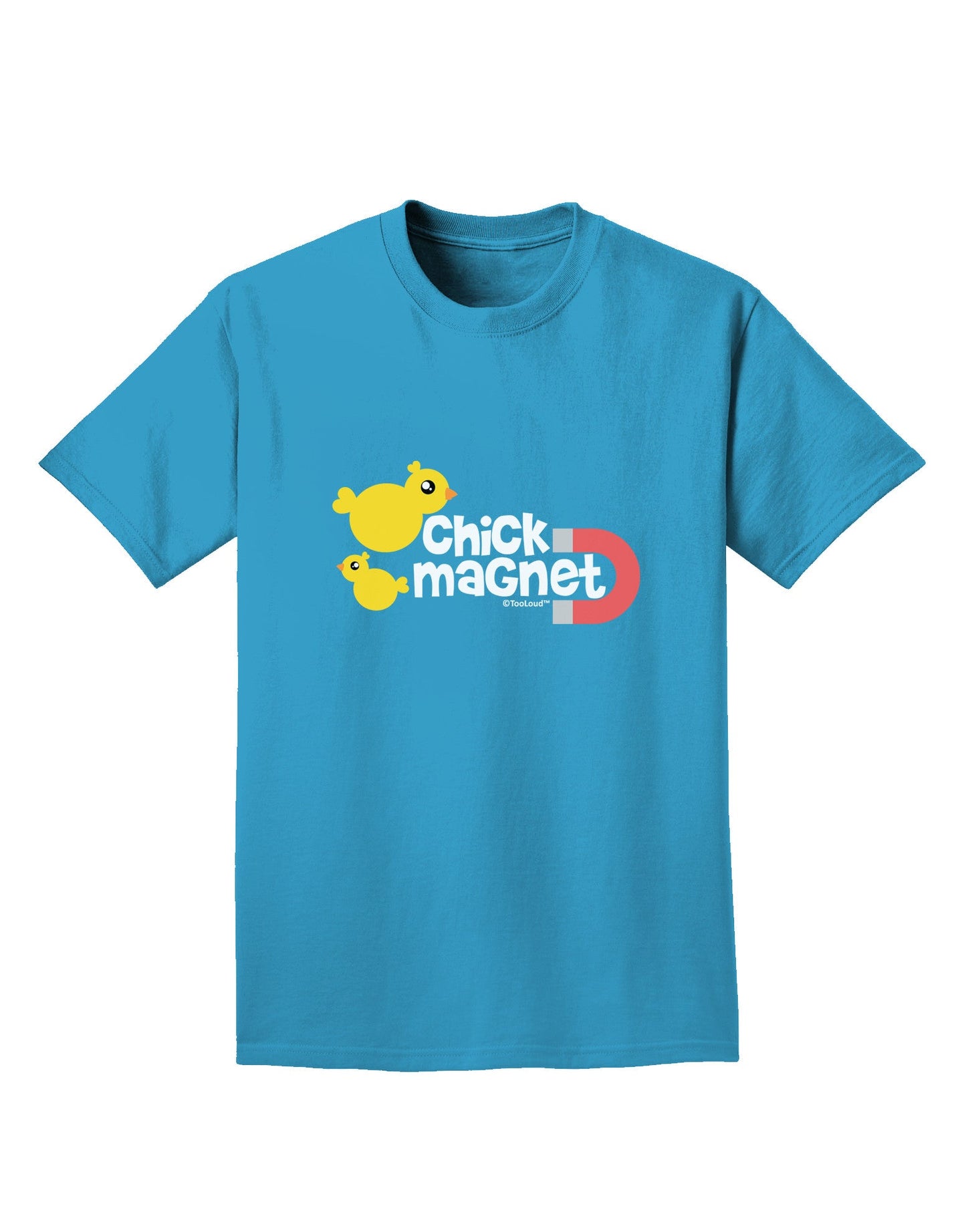Cute Chick Magnet Design Adult Dark T-Shirt-Mens T-Shirt-TooLoud-Turquoise-Small-Davson Sales