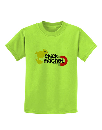 Cute Chick Magnet Design Childrens T-Shirt-Childrens T-Shirt-TooLoud-Lime-Green-X-Small-Davson Sales