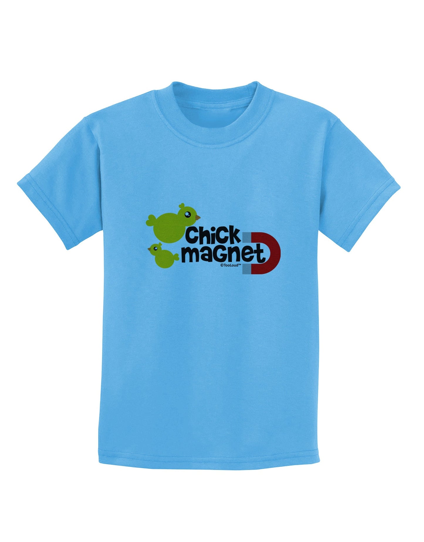 Cute Chick Magnet Design Childrens T-Shirt-Childrens T-Shirt-TooLoud-Aquatic-Blue-X-Small-Davson Sales