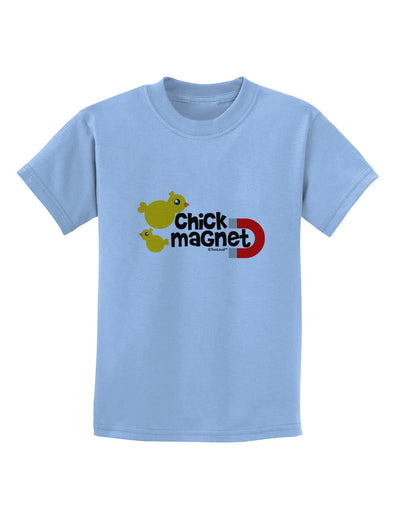 Cute Chick Magnet Design Childrens T-Shirt-Childrens T-Shirt-TooLoud-Light-Blue-X-Small-Davson Sales