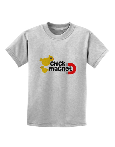 Cute Chick Magnet Design Childrens T-Shirt-Childrens T-Shirt-TooLoud-AshGray-X-Small-Davson Sales