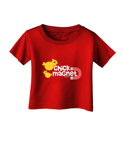 Cute Chick Magnet Design Infant T-Shirt Dark-Infant T-Shirt-TooLoud-Red-06-Months-Davson Sales