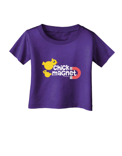 Cute Chick Magnet Design Infant T-Shirt Dark-Infant T-Shirt-TooLoud-Purple-06-Months-Davson Sales