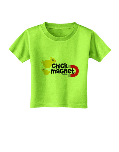 Cute Chick Magnet Design Toddler T-Shirt-Toddler T-Shirt-TooLoud-Lime-Green-2T-Davson Sales