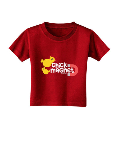 Cute Chick Magnet Design Toddler T-Shirt Dark-Toddler T-Shirt-TooLoud-Red-2T-Davson Sales