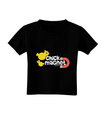 Cute Chick Magnet Design Toddler T-Shirt Dark-Toddler T-Shirt-TooLoud-Black-2T-Davson Sales