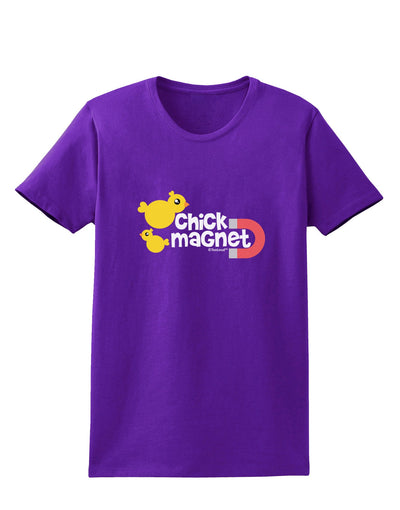 Cute Chick Magnet Design Womens Dark T-Shirt-TooLoud-Purple-X-Small-Davson Sales