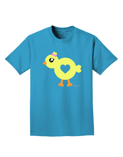 Cute Chick with Bow Adult Dark T-Shirt by TooLoud-Mens T-Shirt-TooLoud-Turquoise-Small-Davson Sales