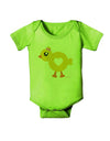 Cute Chick with Bow Baby Romper Bodysuit by TooLoud-Baby Romper-TooLoud-Lime-Green-06-Months-Davson Sales