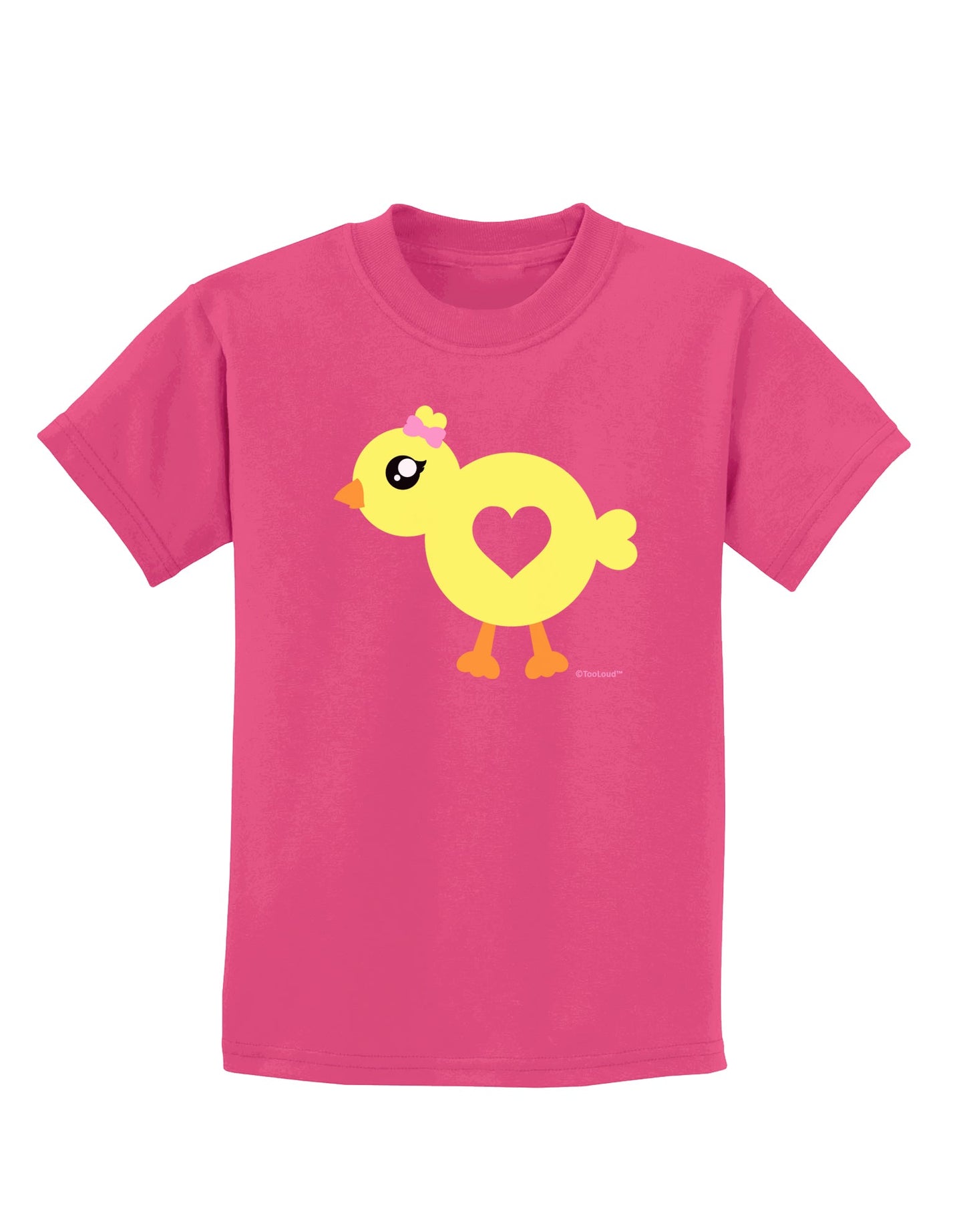 Cute Chick with Bow Childrens Dark T-Shirt by TooLoud-Childrens T-Shirt-TooLoud-Sangria-X-Small-Davson Sales