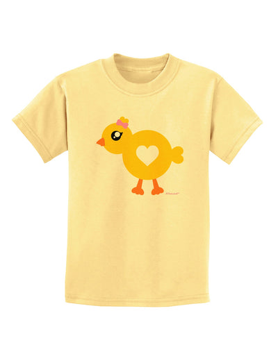 Cute Chick with Bow Childrens T-Shirt by TooLoud-Childrens T-Shirt-TooLoud-Daffodil-Yellow-X-Small-Davson Sales