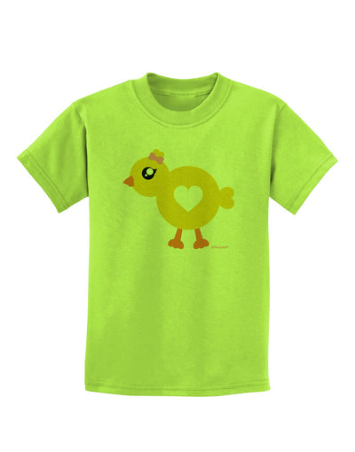 Cute Chick with Bow Childrens T-Shirt by TooLoud-Childrens T-Shirt-TooLoud-Lime-Green-X-Small-Davson Sales