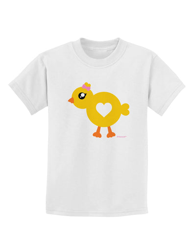 Cute Chick with Bow Childrens T-Shirt by TooLoud-Childrens T-Shirt-TooLoud-White-X-Small-Davson Sales