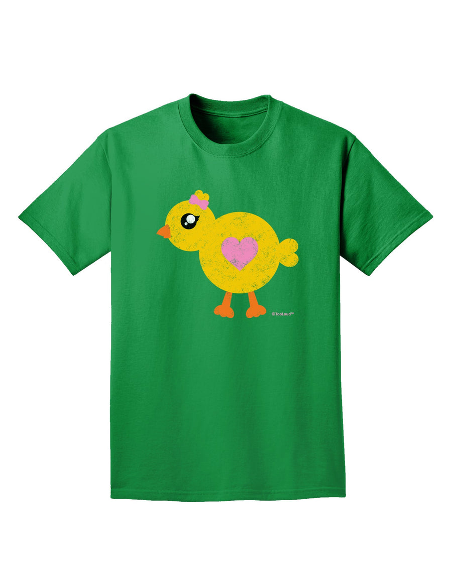 Cute Chick with Bow - Crayon Style Drawing Adult Dark T-Shirt by TooLoud-Mens T-Shirt-TooLoud-Purple-Small-Davson Sales