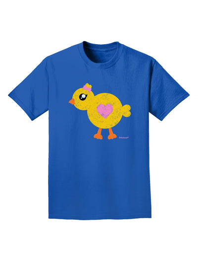 Cute Chick with Bow - Crayon Style Drawing Adult Dark T-Shirt by TooLoud-Mens T-Shirt-TooLoud-Royal-Blue-Small-Davson Sales