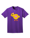 Cute Chick with Bow - Crayon Style Drawing Adult Dark T-Shirt by TooLoud-Mens T-Shirt-TooLoud-Purple-Small-Davson Sales