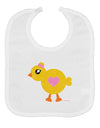 Cute Chick with Bow - Crayon Style Drawing Baby Bib by TooLoud