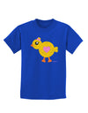 Cute Chick with Bow - Crayon Style Drawing Childrens Dark T-Shirt by TooLoud-Childrens T-Shirt-TooLoud-Royal-Blue-X-Small-Davson Sales