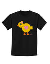 Cute Chick with Bow - Crayon Style Drawing Childrens Dark T-Shirt by TooLoud-Childrens T-Shirt-TooLoud-Black-X-Small-Davson Sales