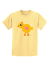 Cute Chick with Bow - Crayon Style Drawing Childrens T-Shirt by TooLoud-Childrens T-Shirt-TooLoud-Daffodil-Yellow-X-Small-Davson Sales