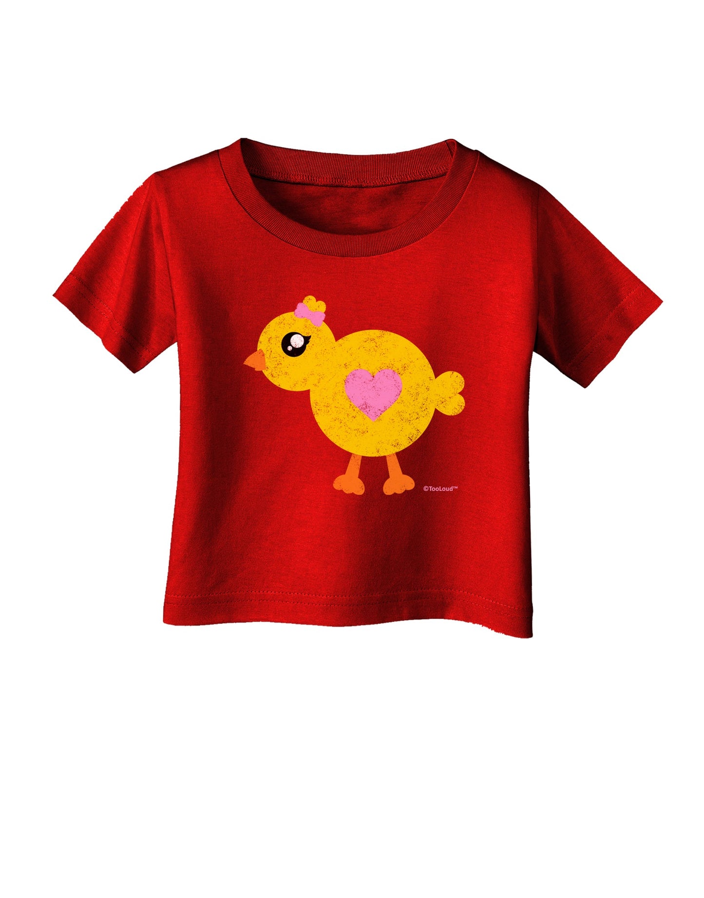 Cute Chick with Bow - Crayon Style Drawing Infant T-Shirt Dark by TooLoud-Infant T-Shirt-TooLoud-Red-06-Months-Davson Sales