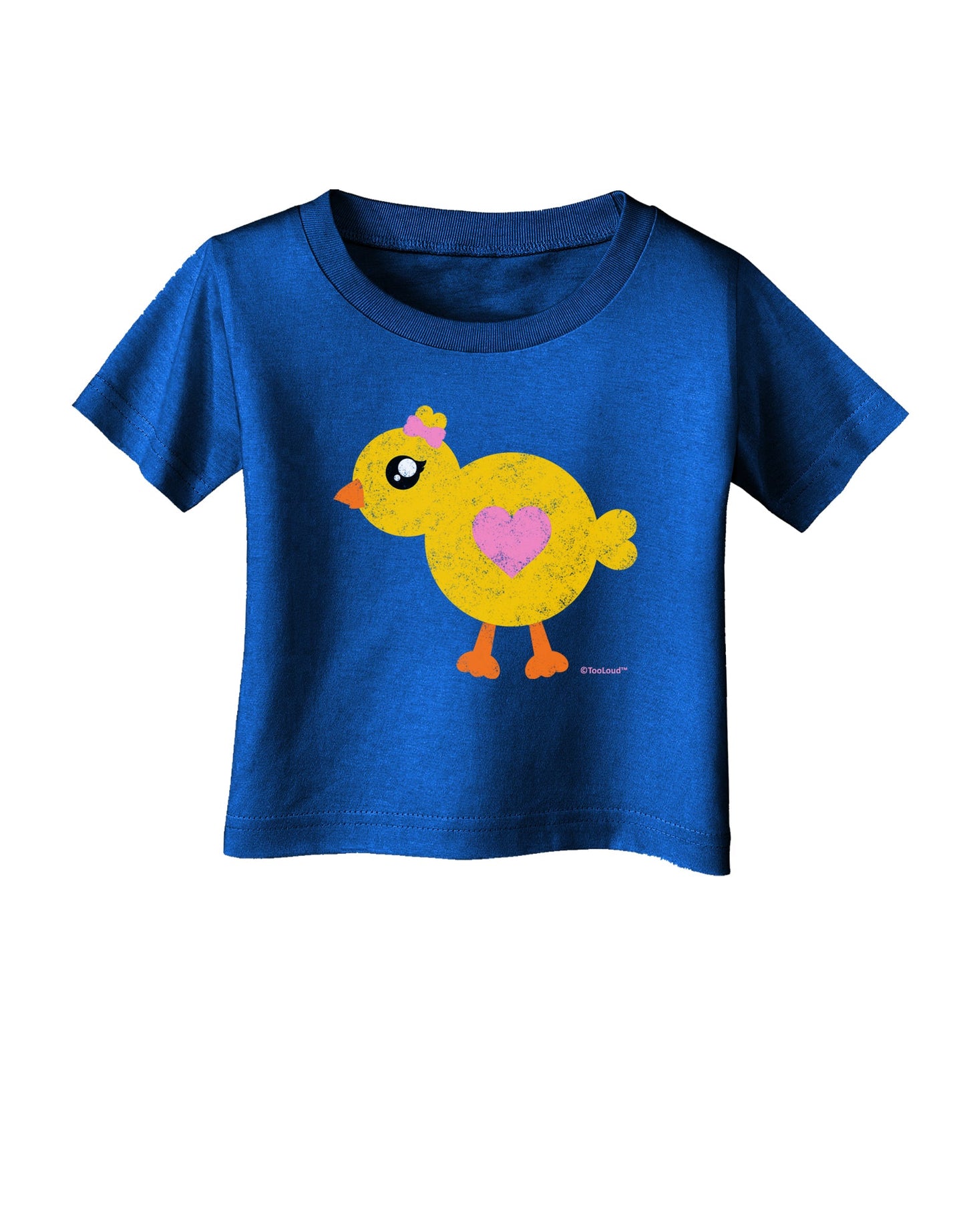 Cute Chick with Bow - Crayon Style Drawing Infant T-Shirt Dark by TooLoud-Infant T-Shirt-TooLoud-Royal-Blue-06-Months-Davson Sales