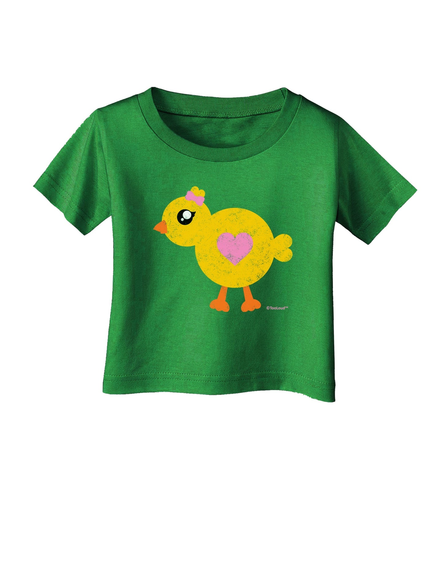 Cute Chick with Bow - Crayon Style Drawing Infant T-Shirt Dark by TooLoud-Infant T-Shirt-TooLoud-Clover-Green-06-Months-Davson Sales