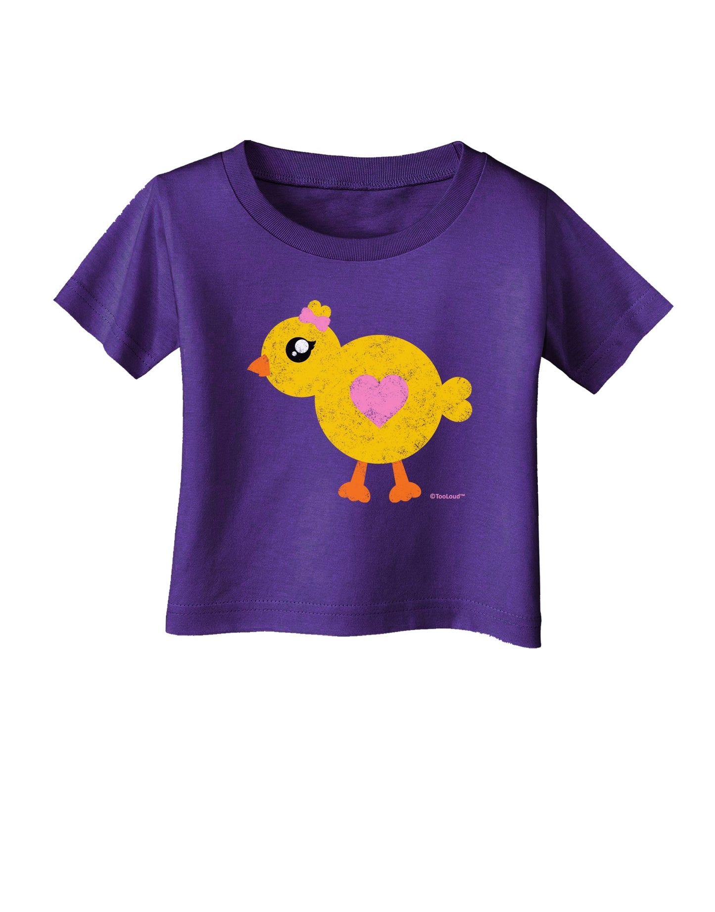 Cute Chick with Bow - Crayon Style Drawing Infant T-Shirt Dark by TooLoud-Infant T-Shirt-TooLoud-Purple-06-Months-Davson Sales