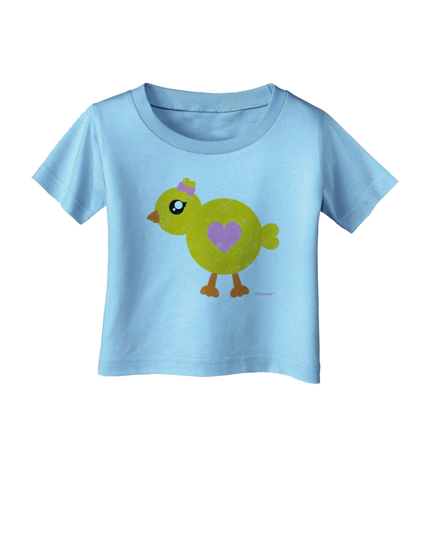 Cute Chick with Bow - Crayon Style Drawing Infant T-Shirt by TooLoud-Infant T-Shirt-TooLoud-Aquatic-Blue-06-Months-Davson Sales
