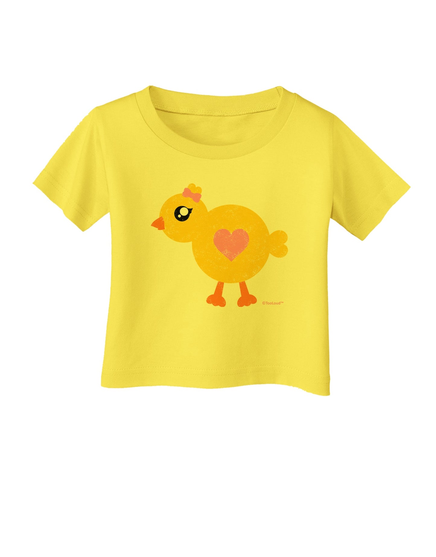 Cute Chick with Bow - Crayon Style Drawing Infant T-Shirt by TooLoud-Infant T-Shirt-TooLoud-Yellow-06-Months-Davson Sales