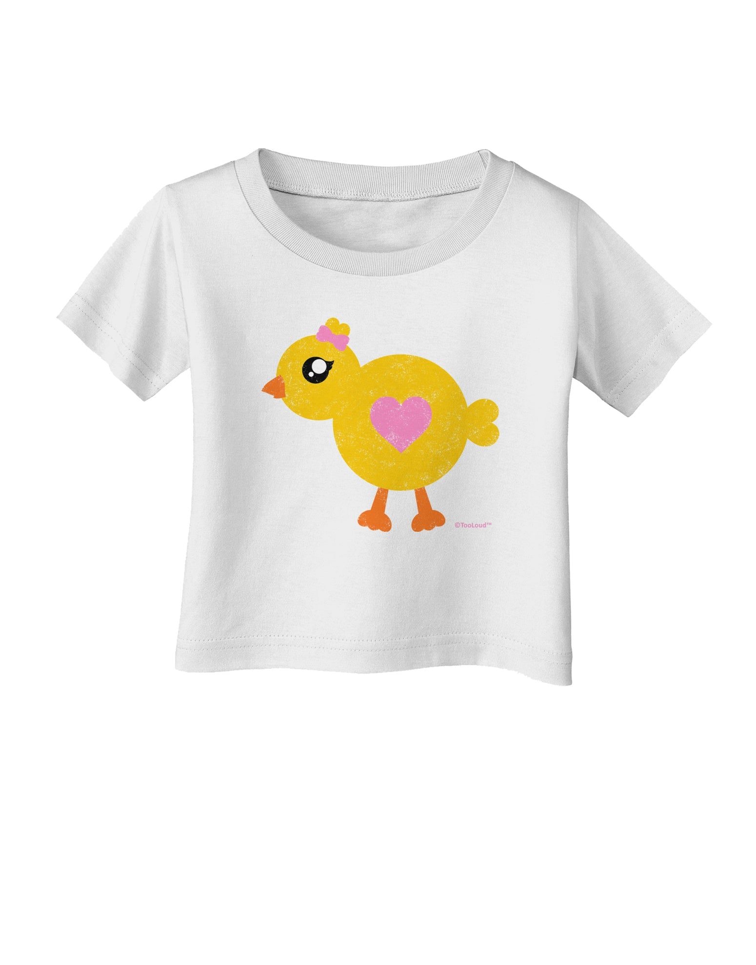 Cute Chick with Bow - Crayon Style Drawing Infant T-Shirt by TooLoud-Infant T-Shirt-TooLoud-White-06-Months-Davson Sales