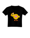 Cute Chick with Bow - Crayon Style Drawing Toddler T-Shirt Dark by TooLoud-Toddler T-Shirt-TooLoud-Black-2T-Davson Sales