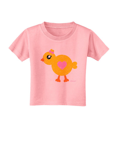 Cute Chick with Bow - Crayon Style Drawing Toddler T-Shirt by TooLoud-Toddler T-Shirt-TooLoud-Candy-Pink-2T-Davson Sales