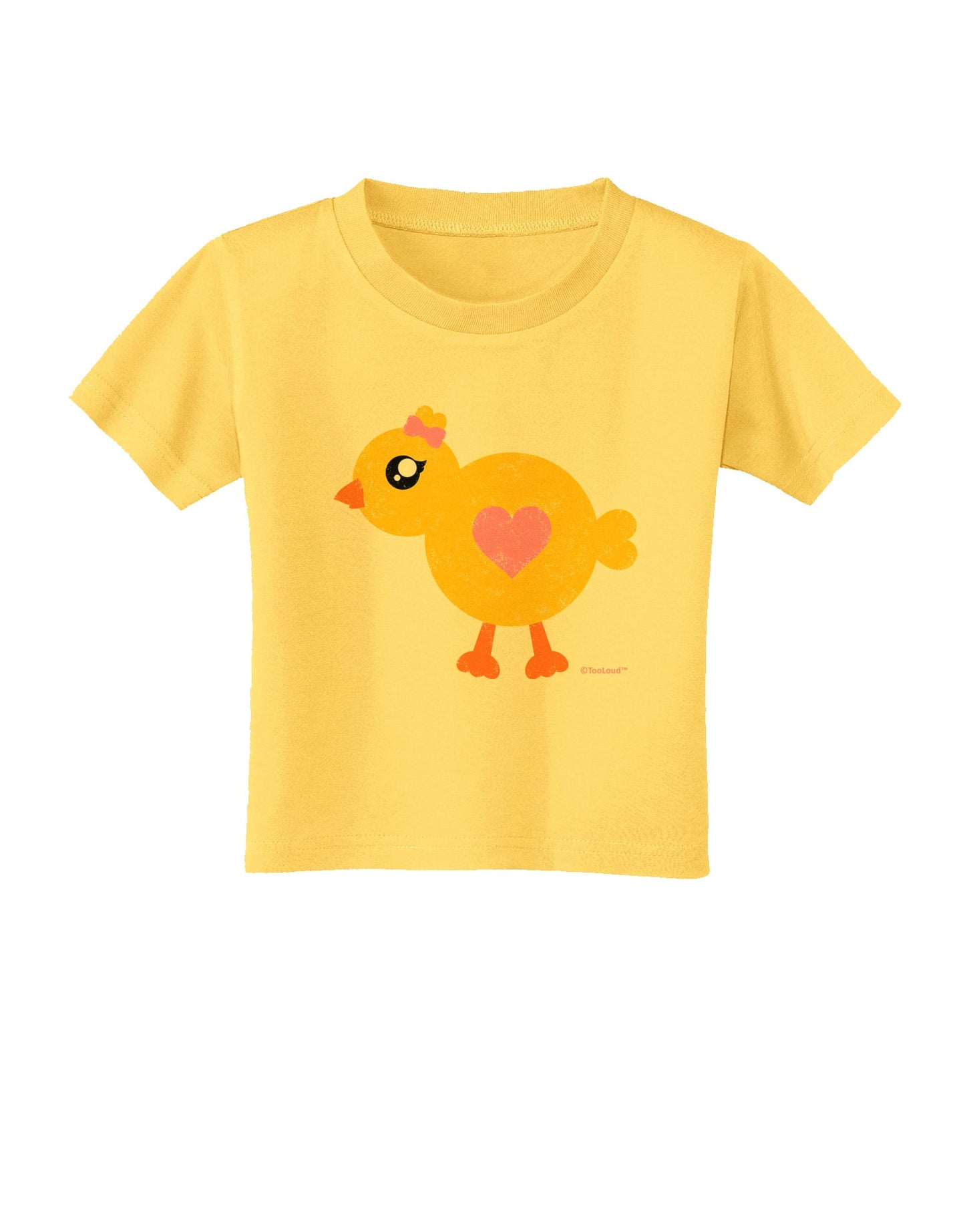 Cute Chick with Bow - Crayon Style Drawing Toddler T-Shirt by TooLoud-Toddler T-Shirt-TooLoud-Yellow-2T-Davson Sales