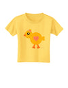 Cute Chick with Bow - Crayon Style Drawing Toddler T-Shirt by TooLoud-Toddler T-Shirt-TooLoud-Yellow-2T-Davson Sales