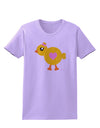 Cute Chick with Bow - Crayon Style Drawing Womens T-Shirt by TooLoud-Womens T-Shirt-TooLoud-Lavender-X-Small-Davson Sales