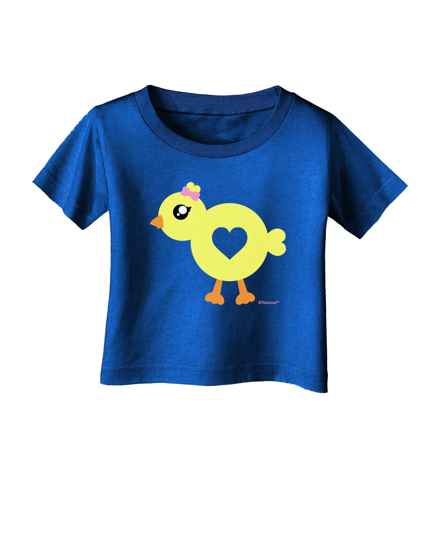 Cute Chick with Bow Infant T-Shirt Dark by TooLoud-Infant T-Shirt-TooLoud-Royal-Blue-06-Months-Davson Sales