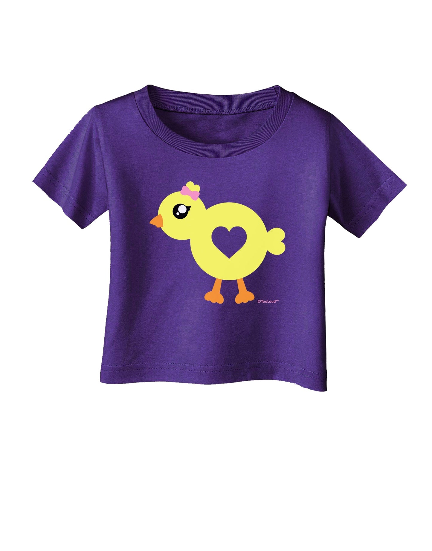 Cute Chick with Bow Infant T-Shirt Dark by TooLoud-Infant T-Shirt-TooLoud-Purple-06-Months-Davson Sales