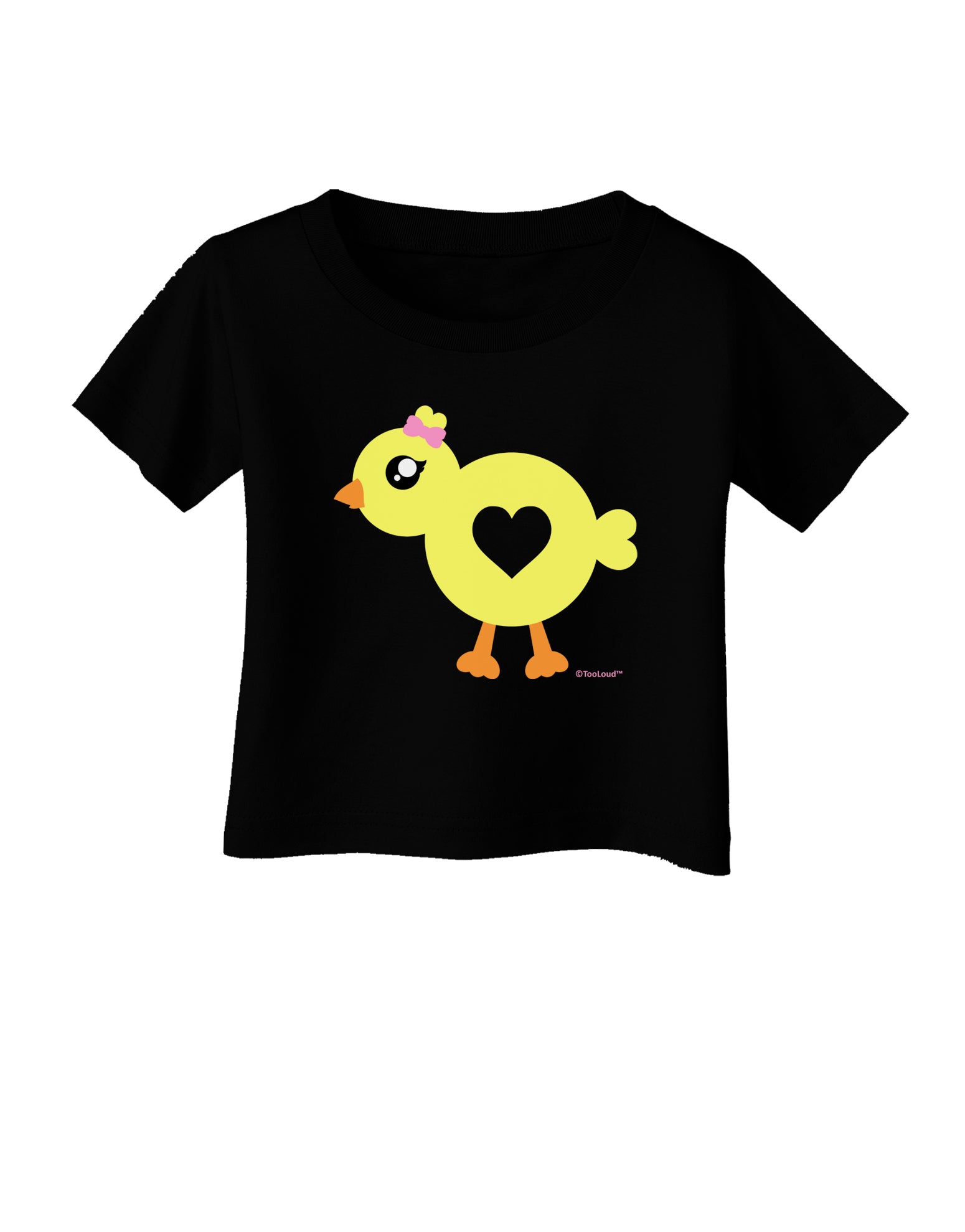 Cute Chick with Bow Infant T-Shirt Dark by TooLoud-Infant T-Shirt-TooLoud-Black-06-Months-Davson Sales