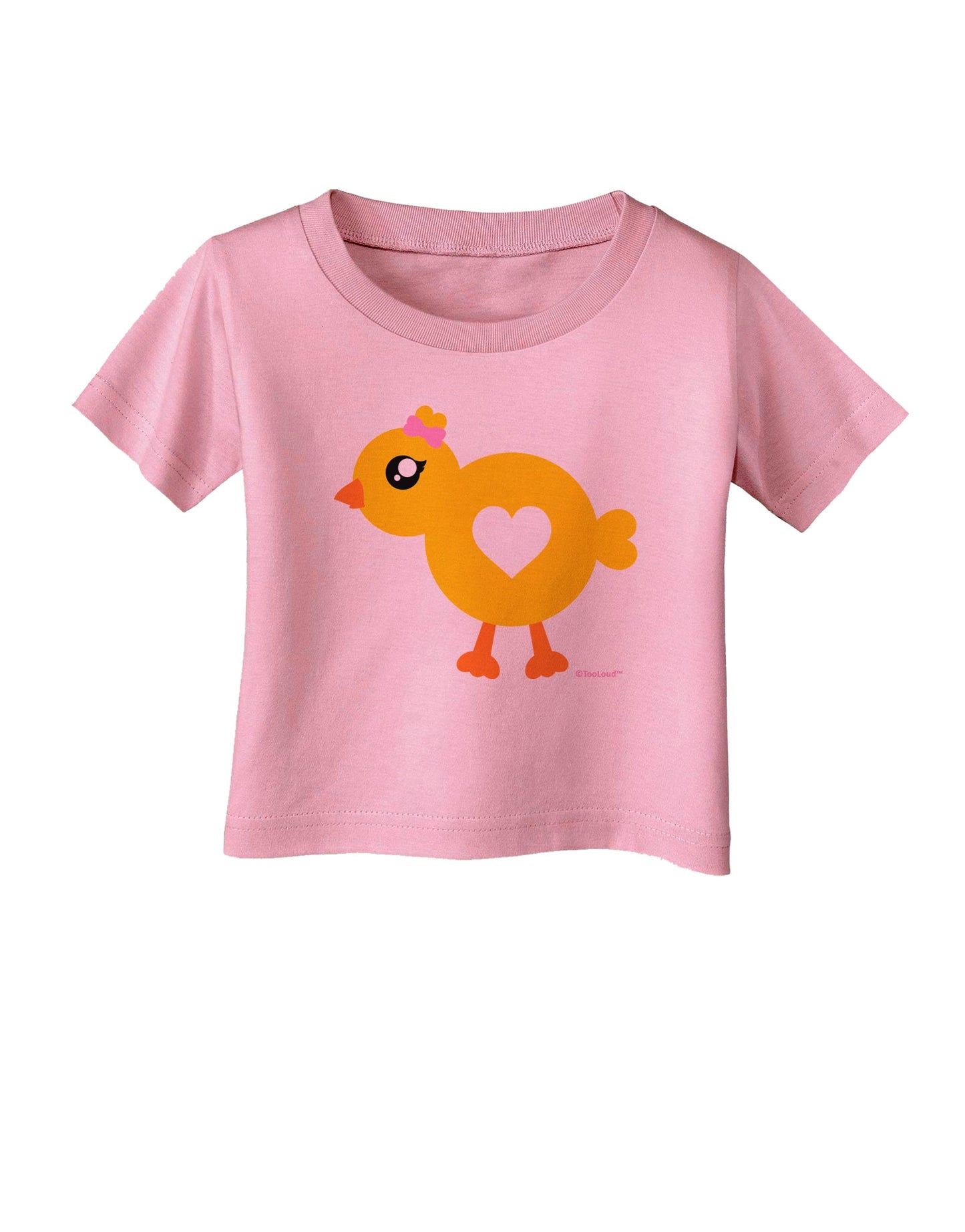 Cute Chick with Bow Infant T-Shirt by TooLoud-Infant T-Shirt-TooLoud-Candy-Pink-06-Months-Davson Sales