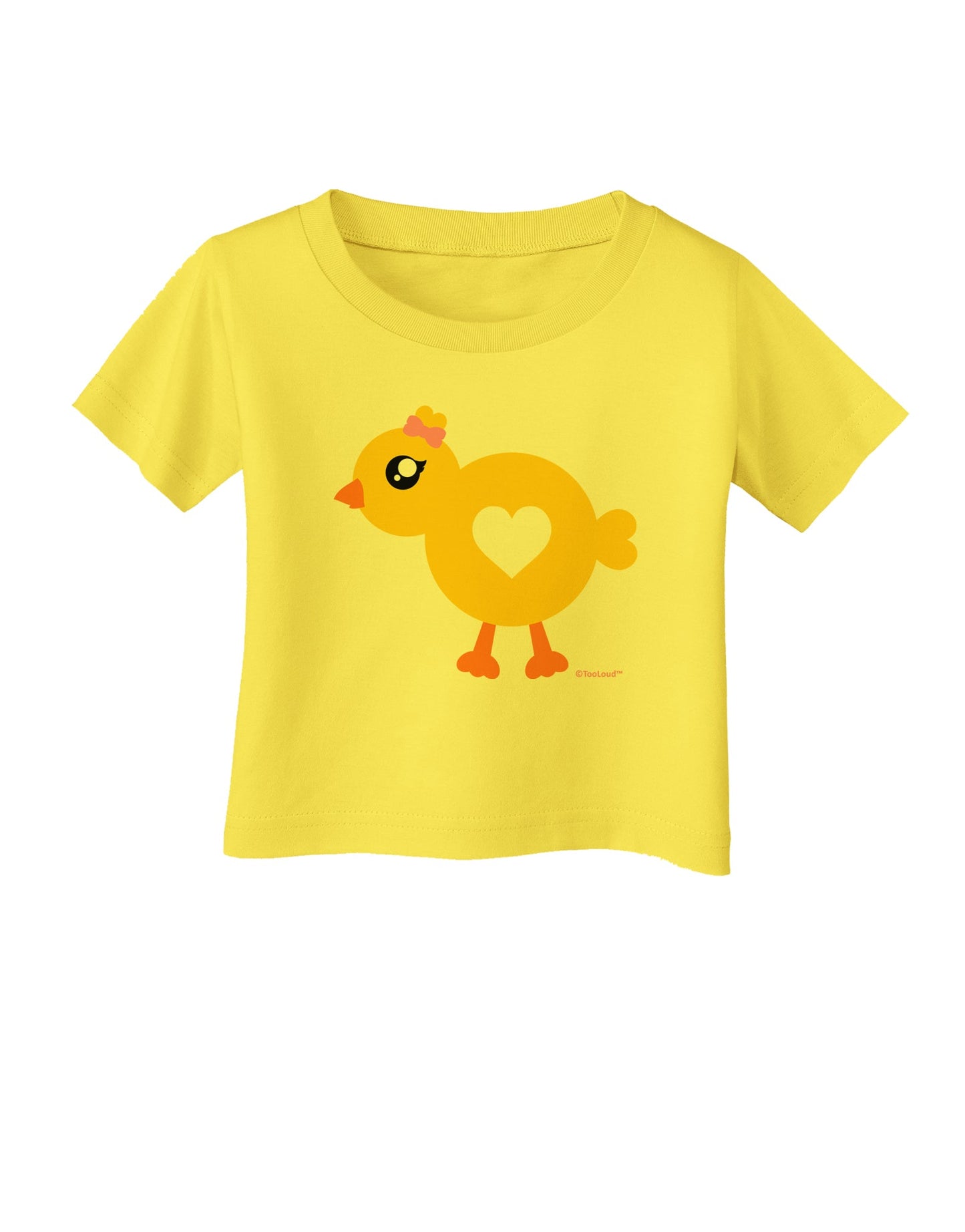 Cute Chick with Bow Infant T-Shirt by TooLoud-Infant T-Shirt-TooLoud-Yellow-06-Months-Davson Sales