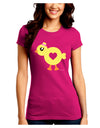 Cute Chick with Bow Juniors Crew Dark T-Shirt by TooLoud-T-Shirts Juniors Tops-TooLoud-Hot-Pink-Juniors Fitted Small-Davson Sales