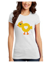 Cute Chick with Bow Juniors T-Shirt by TooLoud-Womens Juniors T-Shirt-TooLoud-White-Juniors Fitted X-Small-Davson Sales