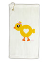 Cute Chick with Bow Micro Terry Gromet Golf Towel 16 x 25 inch by TooLoud-Golf Towel-TooLoud-White-Davson Sales