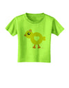 Cute Chick with Bow Toddler T-Shirt by TooLoud-Toddler T-Shirt-TooLoud-Lime-Green-2T-Davson Sales